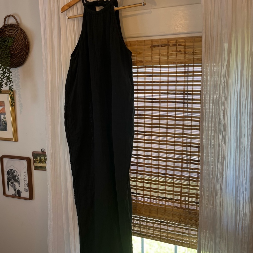Pact Women's Wide Leg Jumpsuit - Black